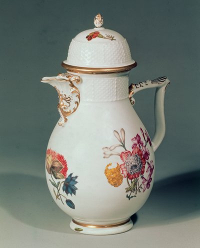 Meissen coffee pot, c.1740-50 by German School